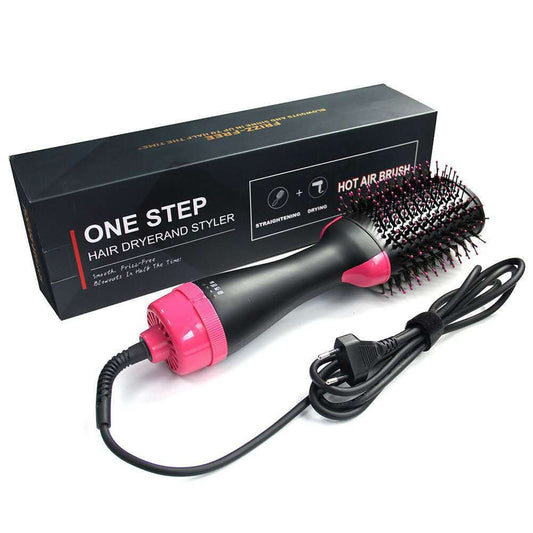 Amazon explosion models multi-function hot air comb negative ion hair comb hair curler straight hair comb hair dryer factory direct