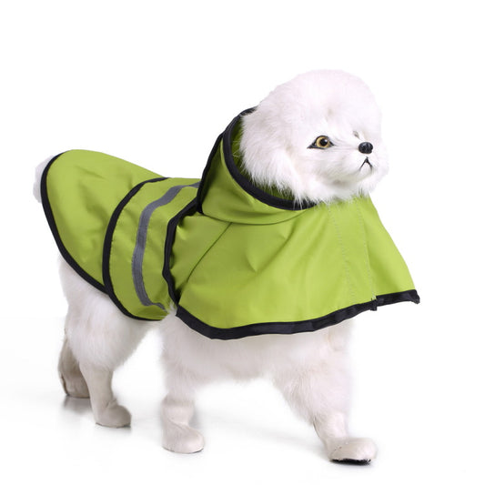 Amazon hot dog raincoat large dog Golden Retriever big dog pet raincoat reflective dog clothes raincoat poncho